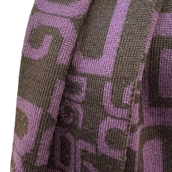 Dolce & Gabbana Black and Purple Wool Scarf EUC - Picture 2 of 8